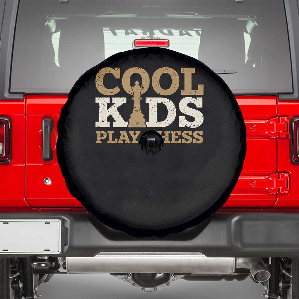 Chess Lover Spare Tire Cover Cool Kids Play Chess Vintage King
