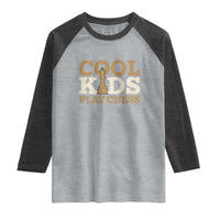 Chess Lover Raglan Shirt Cool Kids Play Chess Vintage King