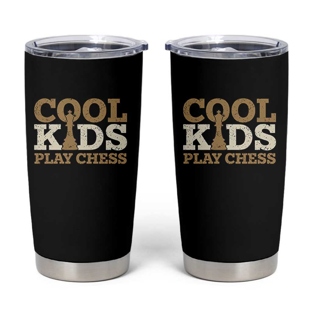 Chess Lover Tumbler Cup Cool Kids Play Chess Vintage King