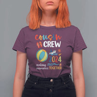 Cousin Crew 2024 Making Memories Together T Shirt For Women Summer Vacation Beach Family Trips Matching Ocean Wave - Wonder Print Shop