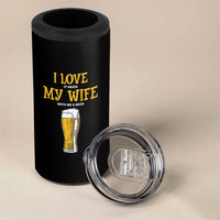 Funny Saying 4 in 1 Can Cooler Tumbler I Love It When My Wife Gets Me A Beer Craft Drinking - Wonder Print Shop