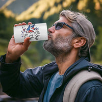 Bless The USA 4th of July 4 in 1 Can Cooler Tumbler Patriotic American Flag Butterfly Independence Day