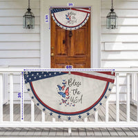 Bless The USA 4th of July Patriotic Fan Flag American Flag Butterfly Independence Day