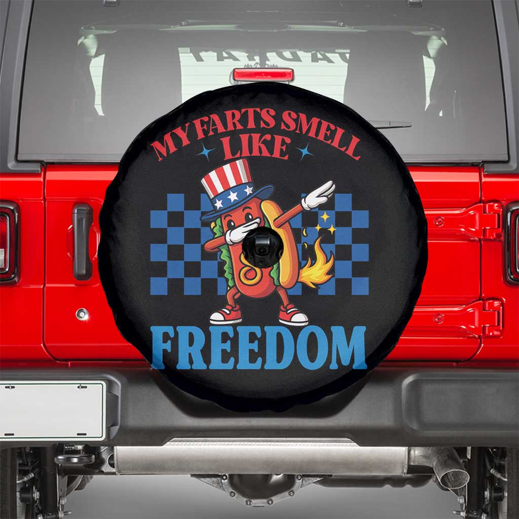 Funny My Farts Smell Like Freedom Spare Tire Cover July 4th Hot Dog Lover - Wonder Print Shop