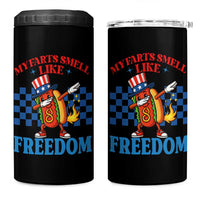 Funny My Farts Smell Like Freedom 4 in 1 Can Cooler Tumbler July 4th Hot Dog Lover - Wonder Print Shop