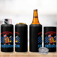 Funny My Farts Smell Like Freedom 4 in 1 Can Cooler Tumbler July 4th Hot Dog Lover - Wonder Print Shop