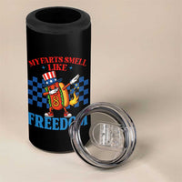 Funny My Farts Smell Like Freedom 4 in 1 Can Cooler Tumbler July 4th Hot Dog Lover - Wonder Print Shop