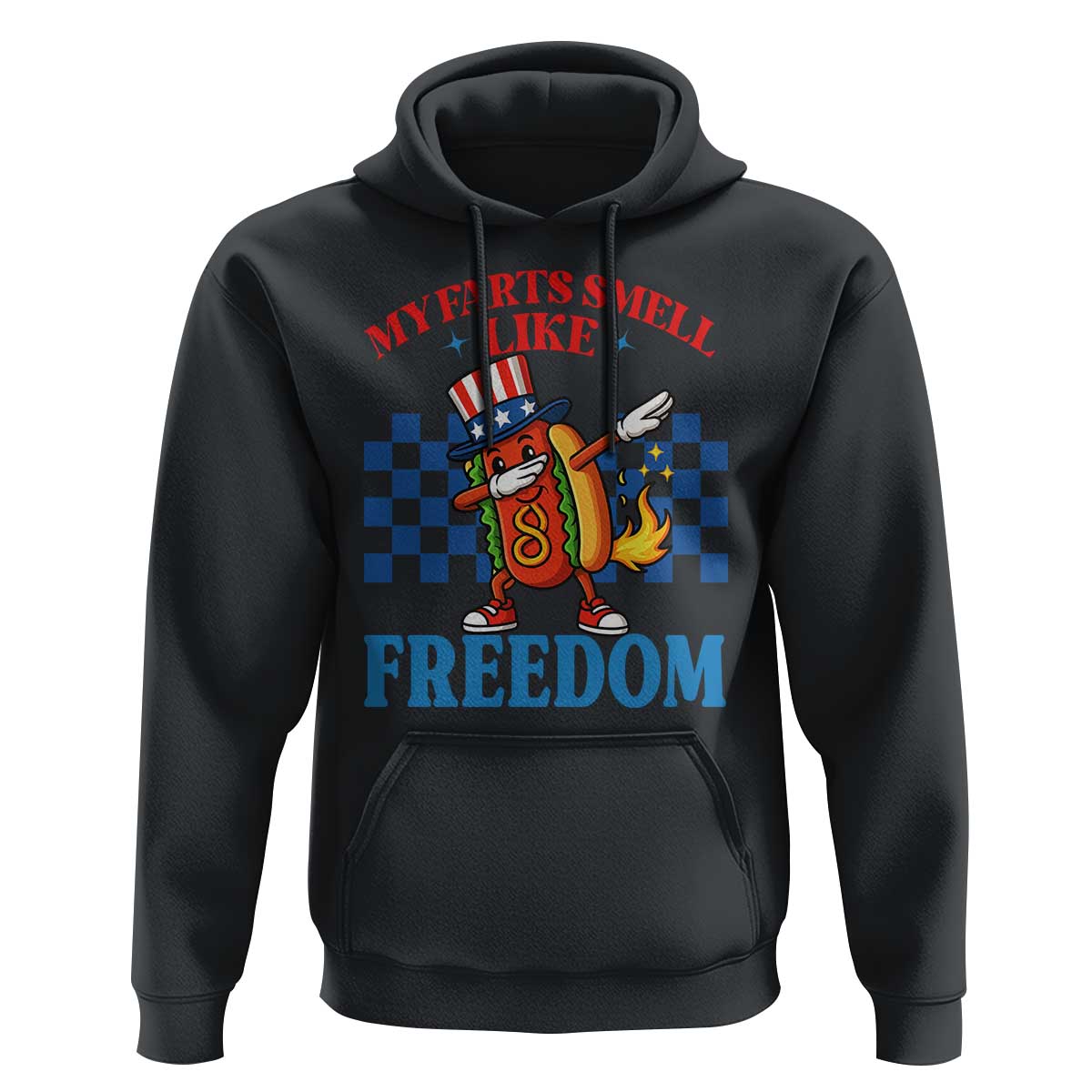 Funny My Farts Smell Like Freedom Hoodie July 4th Hot Dog Lover - Wonder Print Shop