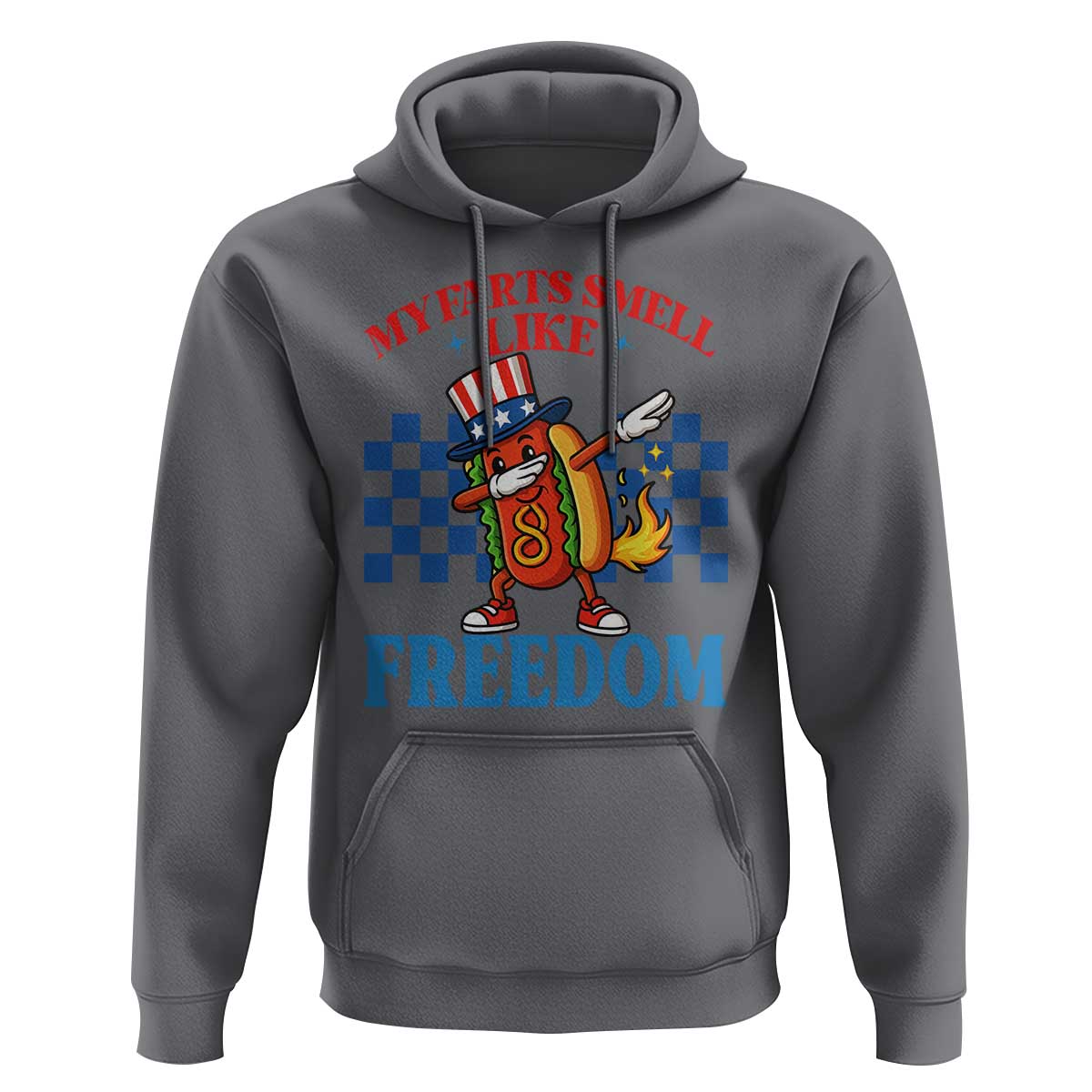 Funny My Farts Smell Like Freedom Hoodie July 4th Hot Dog Lover - Wonder Print Shop