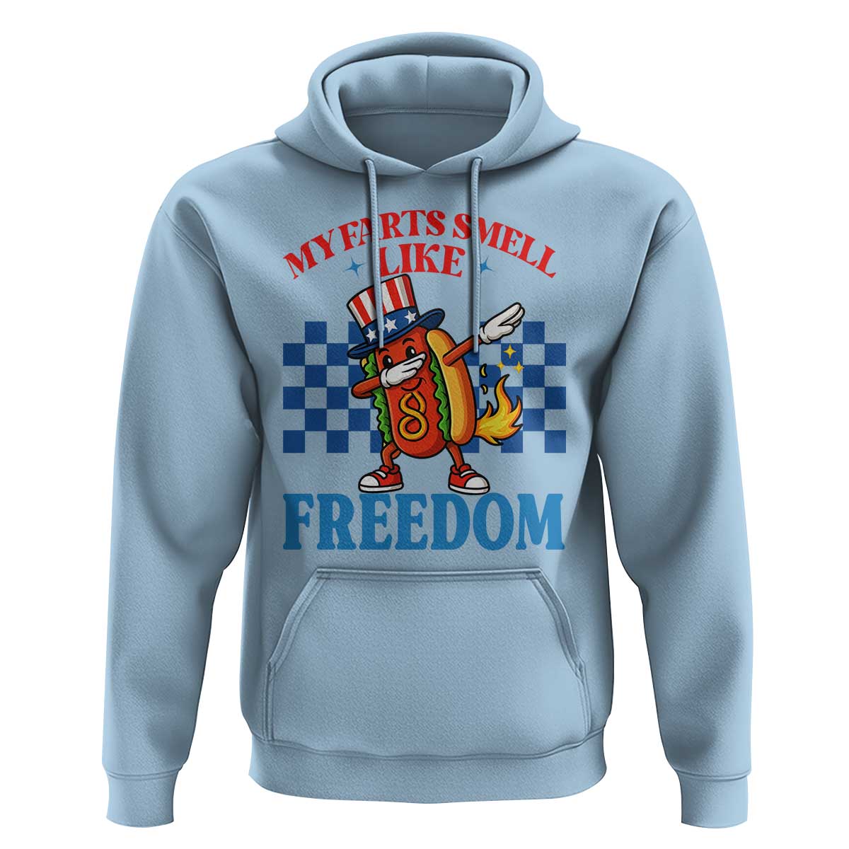 Funny My Farts Smell Like Freedom Hoodie July 4th Hot Dog Lover - Wonder Print Shop
