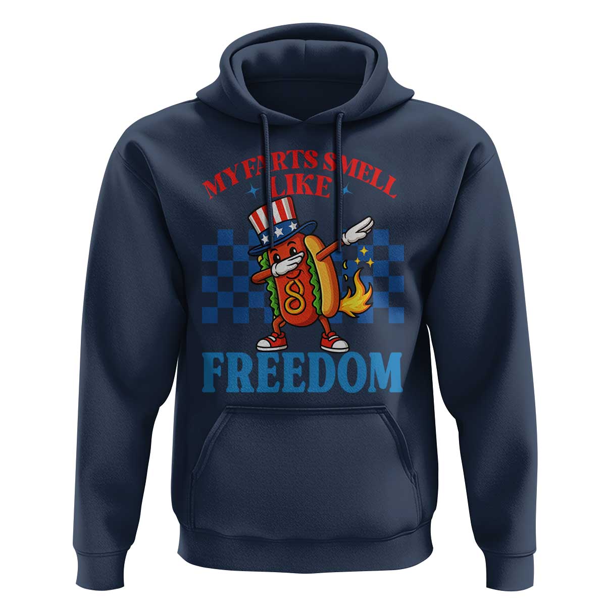 Funny My Farts Smell Like Freedom Hoodie July 4th Hot Dog Lover - Wonder Print Shop