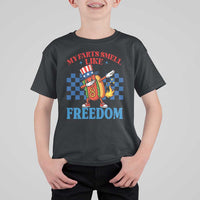 Funny My Farts Smell Like Freedom T Shirt For Kid July 4th Hot Dog Lover - Wonder Print Shop