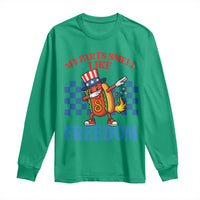 Funny My Farts Smell Like Freedom Long Sleeve Shirt July 4th Hot Dog Lover - Wonder Print Shop