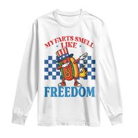 Funny My Farts Smell Like Freedom Long Sleeve Shirt July 4th Hot Dog Lover - Wonder Print Shop