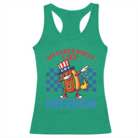 Funny My Farts Smell Like Freedom Racerback Tank Top July 4th Hot Dog Lover - Wonder Print Shop