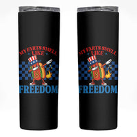 Funny My Farts Smell Like Freedom Skinny Tumbler July 4th Hot Dog Lover - Wonder Print Shop