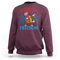 Funny My Farts Smell Like Freedom Sweatshirt July 4th Hot Dog Lover - Wonder Print Shop