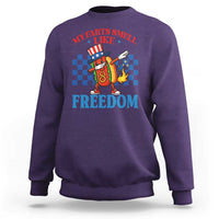 Funny My Farts Smell Like Freedom Sweatshirt July 4th Hot Dog Lover - Wonder Print Shop