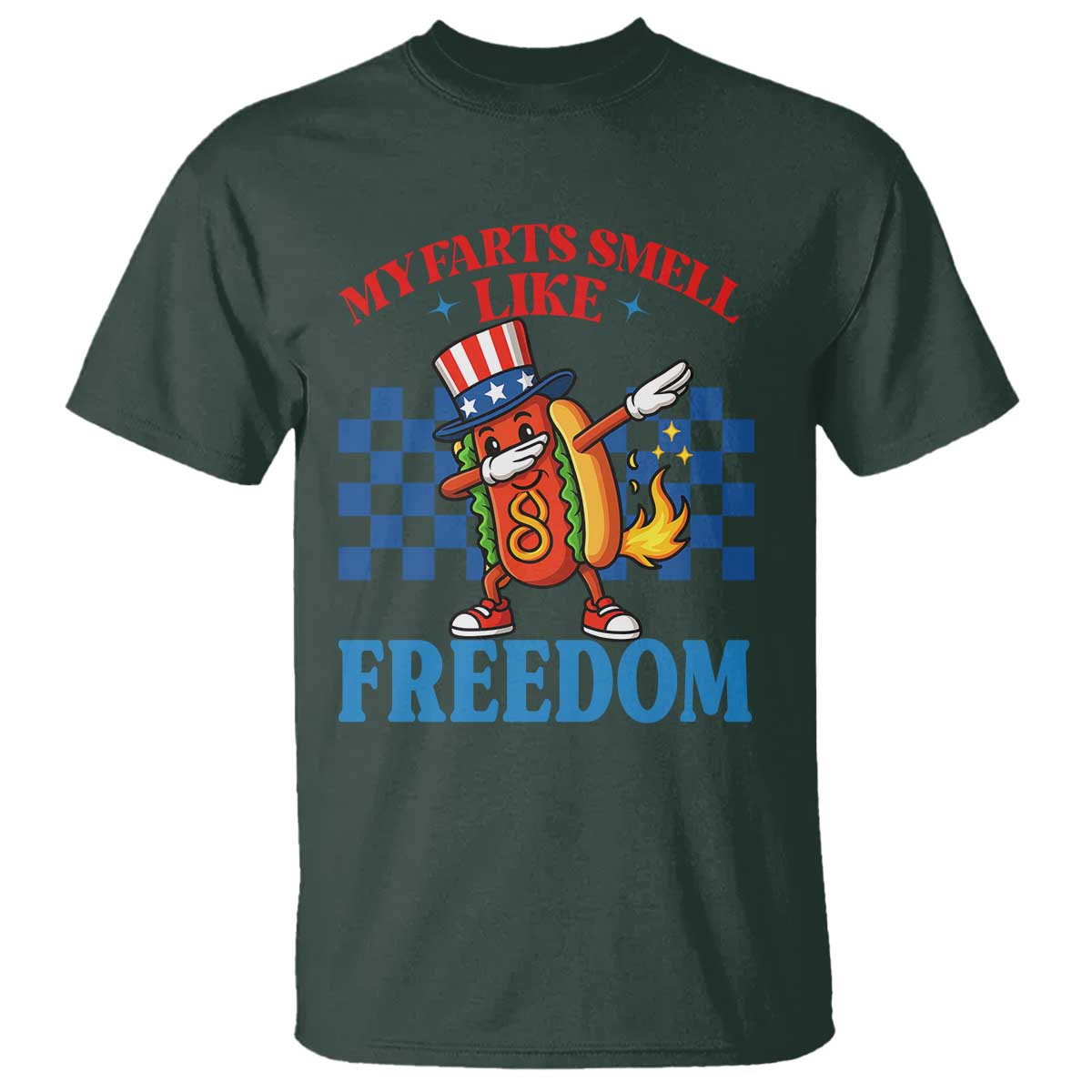 Funny My Farts Smell Like Freedom T Shirt July 4th Hot Dog Lover - Wonder Print Shop