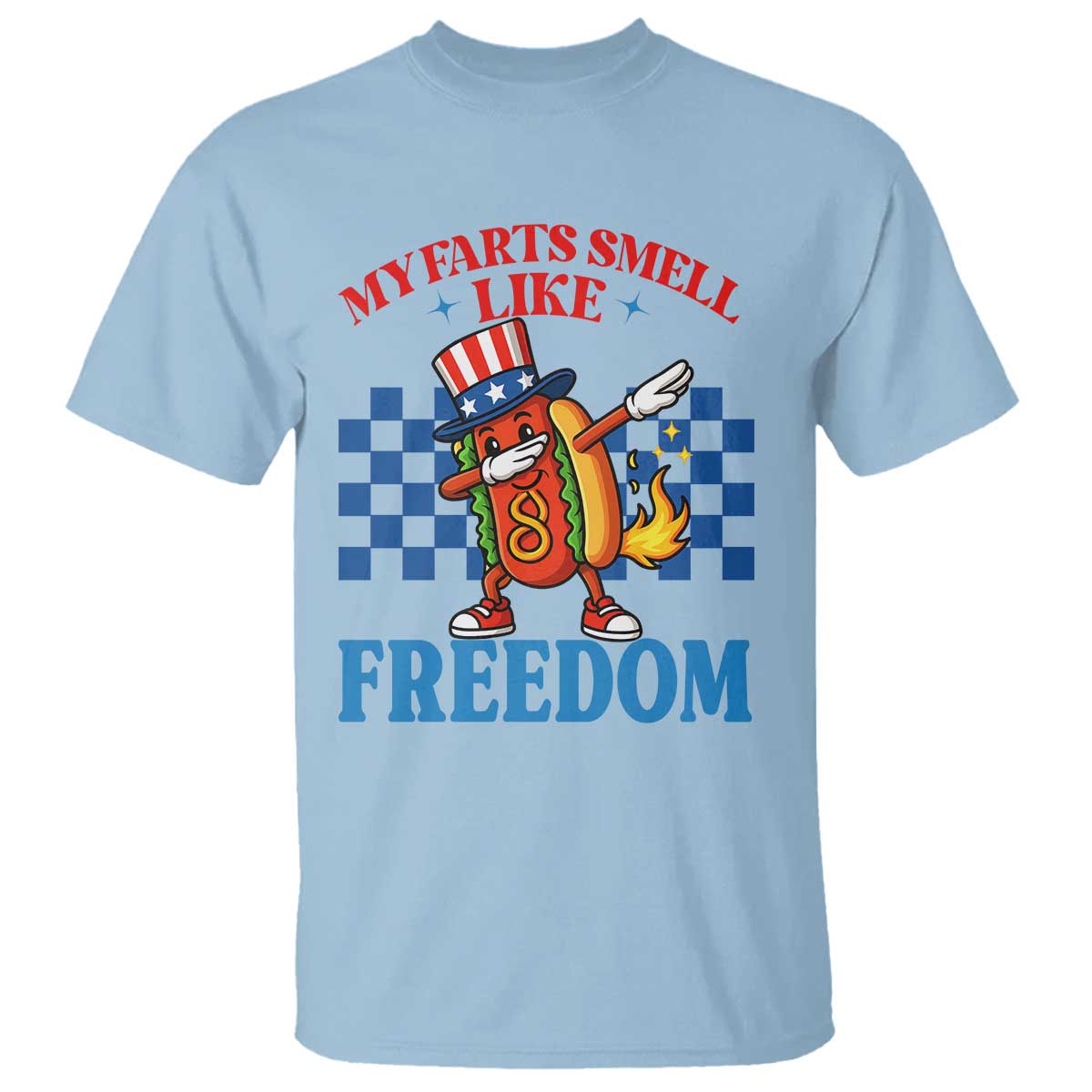 Funny My Farts Smell Like Freedom T Shirt July 4th Hot Dog Lover - Wonder Print Shop