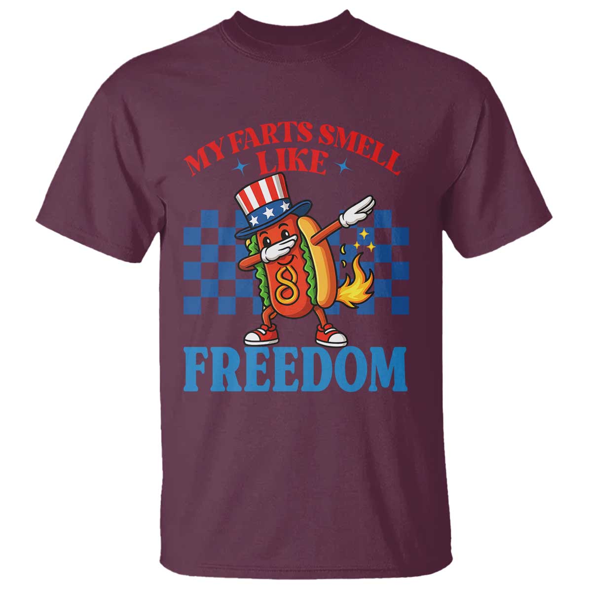 Funny My Farts Smell Like Freedom T Shirt July 4th Hot Dog Lover - Wonder Print Shop