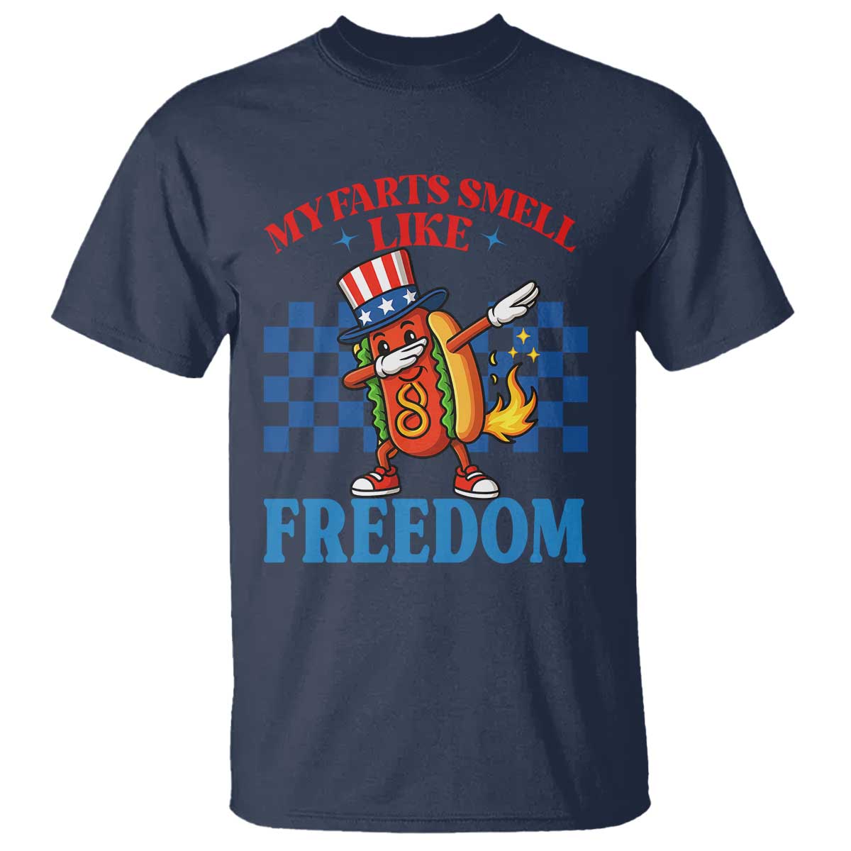 Funny My Farts Smell Like Freedom T Shirt July 4th Hot Dog Lover - Wonder Print Shop