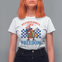 Funny My Farts Smell Like Freedom T Shirt For Women July 4th Hot Dog Lover - Wonder Print Shop