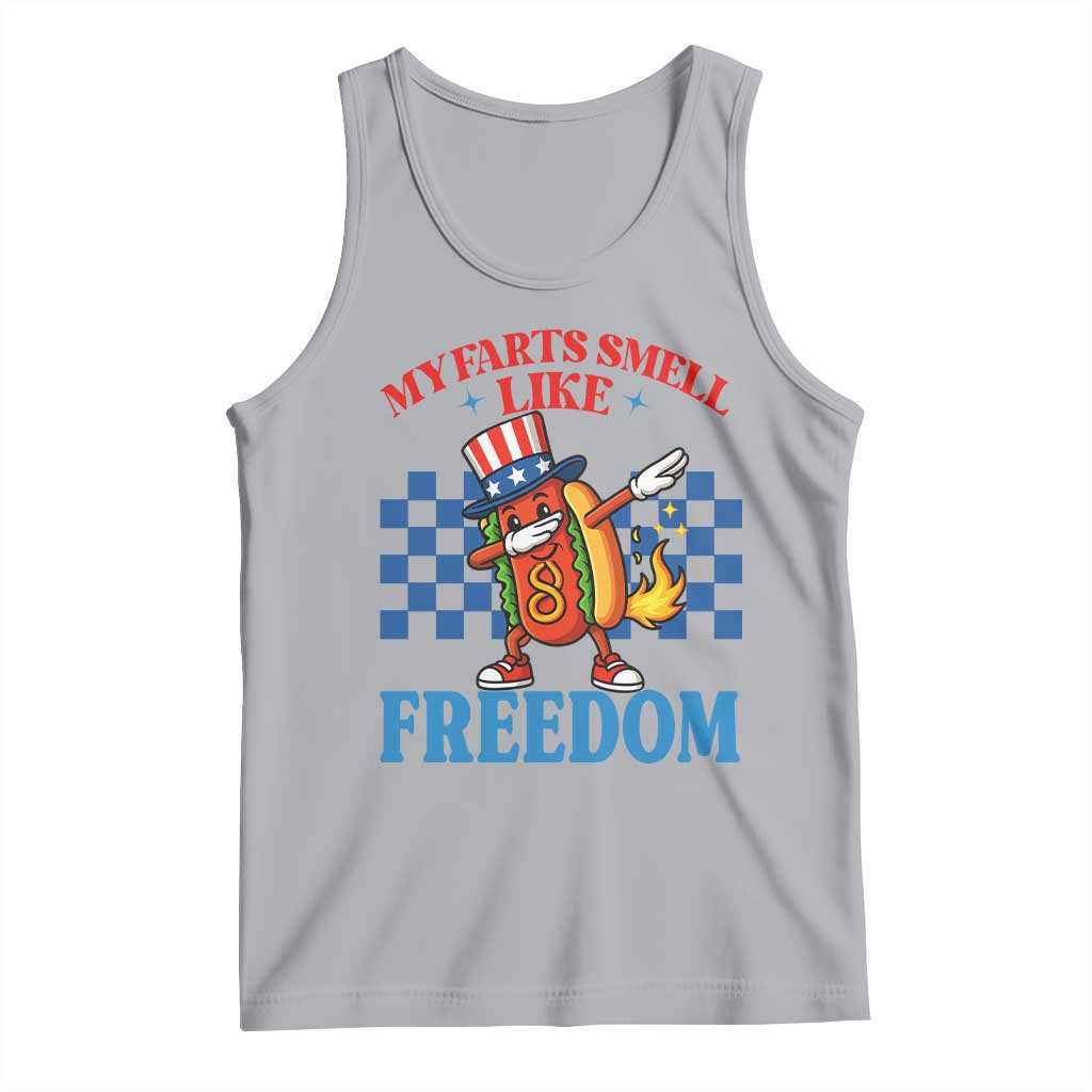 Funny My Farts Smell Like Freedom Tank Top July 4th Hot Dog Lover - Wonder Print Shop