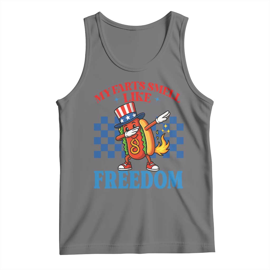 Funny My Farts Smell Like Freedom Tank Top July 4th Hot Dog Lover - Wonder Print Shop