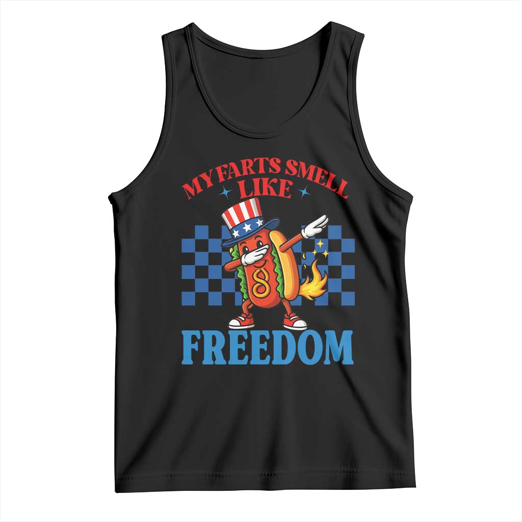 Funny My Farts Smell Like Freedom Tank Top July 4th Hot Dog Lover - Wonder Print Shop