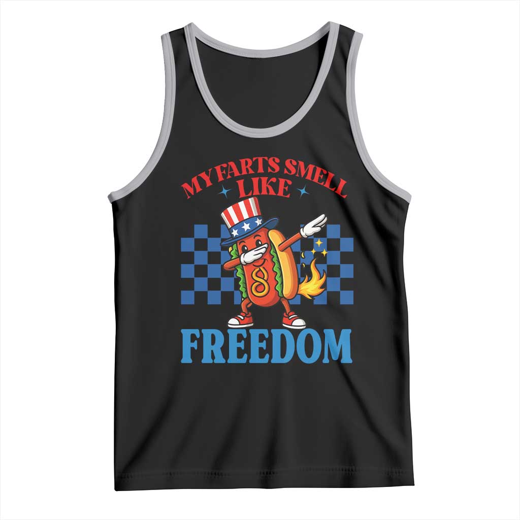 Funny My Farts Smell Like Freedom Tank Top July 4th Hot Dog Lover - Wonder Print Shop