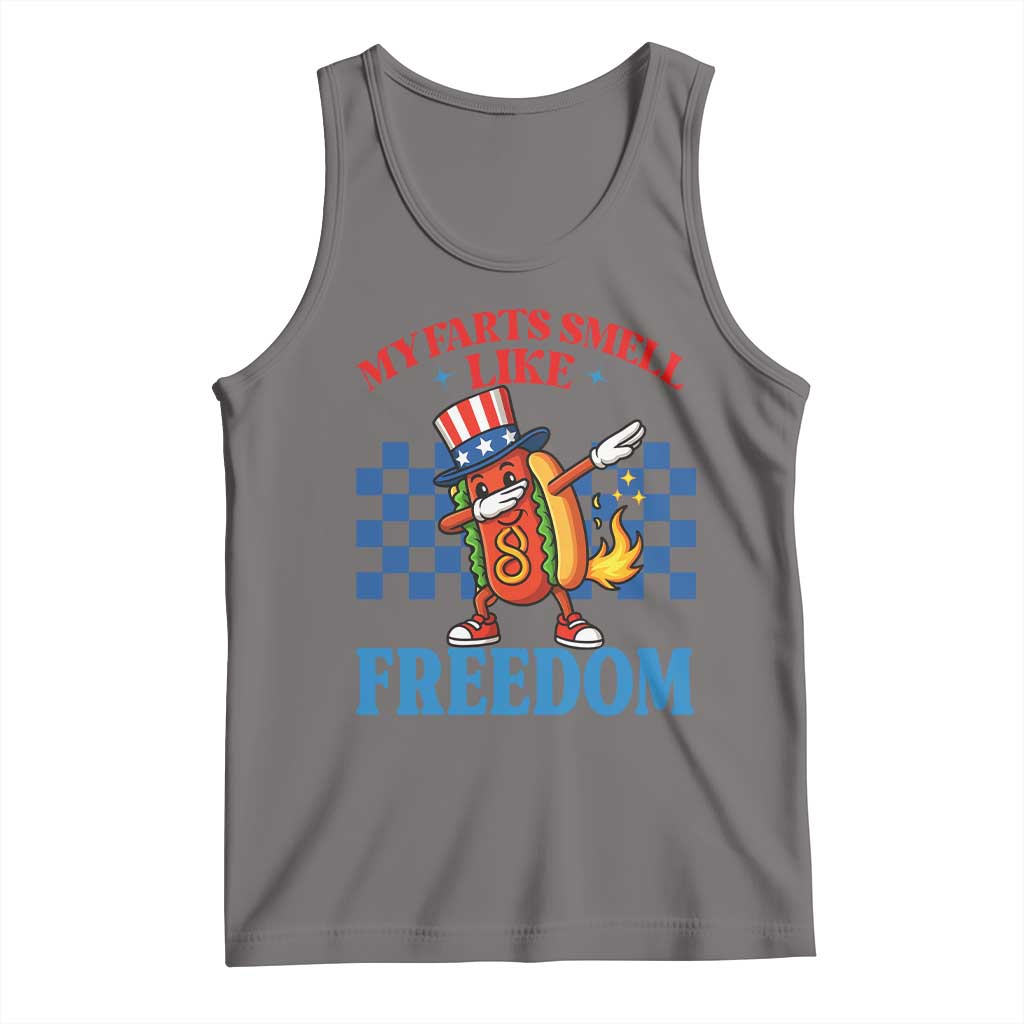 Funny My Farts Smell Like Freedom Tank Top July 4th Hot Dog Lover - Wonder Print Shop