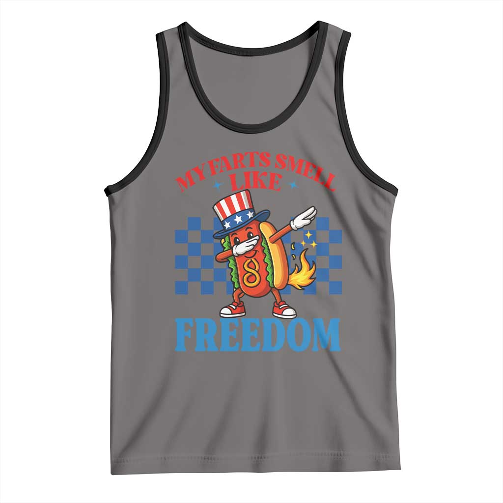 Funny My Farts Smell Like Freedom Tank Top July 4th Hot Dog Lover - Wonder Print Shop