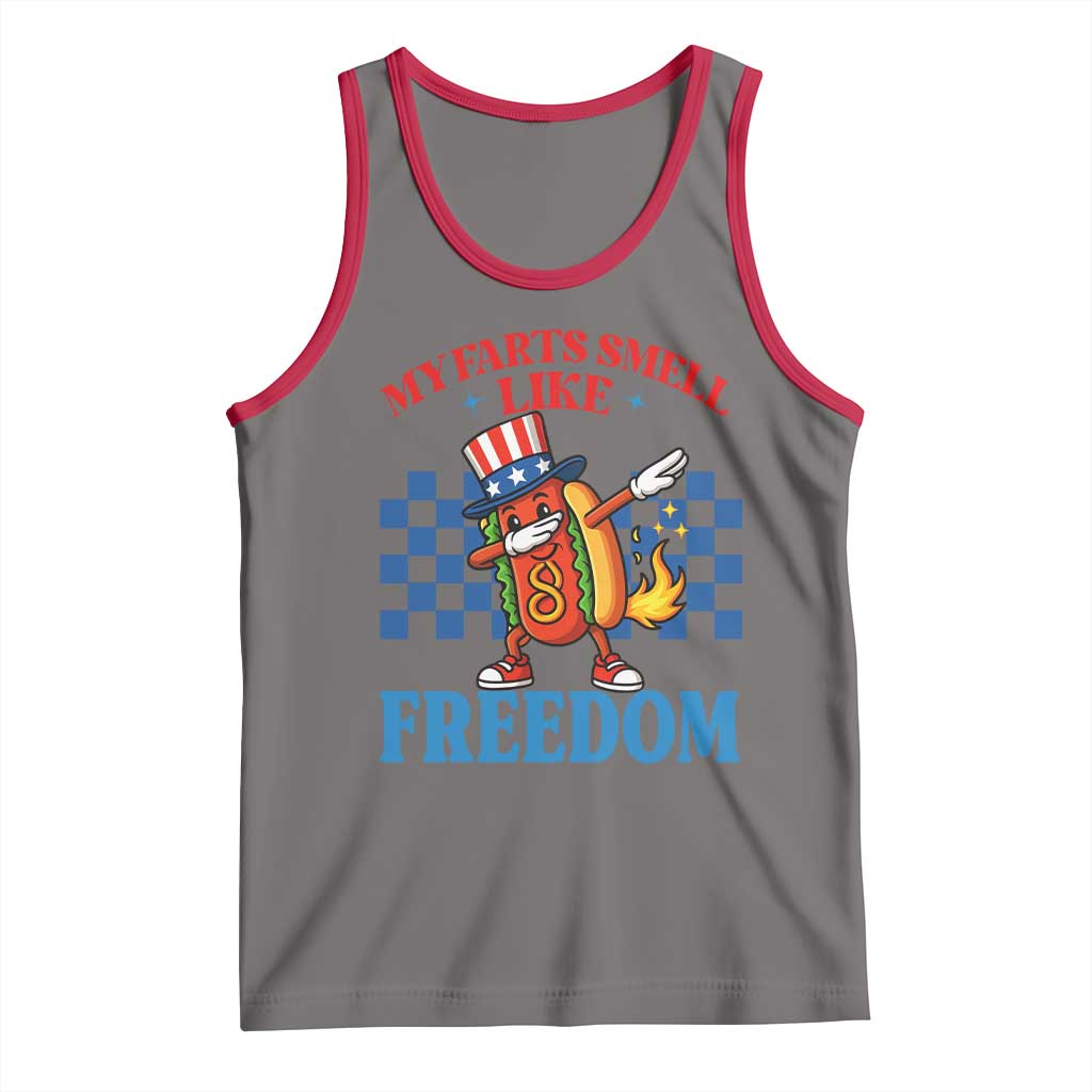 Funny My Farts Smell Like Freedom Tank Top July 4th Hot Dog Lover - Wonder Print Shop