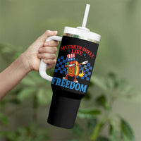 Funny My Farts Smell Like Freedom Tumbler With Handle July 4th Hot Dog Lover - Wonder Print Shop