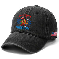 Funny My Farts Smell Like Freedom Washed Cotton Baseball Cap July 4th Hot Dog Lover