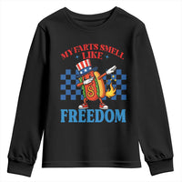 Funny My Farts Smell Like Freedom Youth Sweatshirt July 4th Hot Dog Lover - Wonder Print Shop