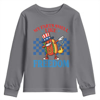 Funny My Farts Smell Like Freedom Youth Sweatshirt July 4th Hot Dog Lover - Wonder Print Shop