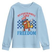 Funny My Farts Smell Like Freedom Youth Sweatshirt July 4th Hot Dog Lover - Wonder Print Shop