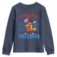 Funny My Farts Smell Like Freedom Youth Sweatshirt July 4th Hot Dog Lover - Wonder Print Shop