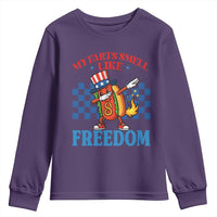 Funny My Farts Smell Like Freedom Youth Sweatshirt July 4th Hot Dog Lover - Wonder Print Shop