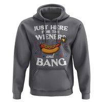 Funny Just Here For The Wieners And Bang Hoodie 4th Of July Hot Dog Lover Fireworks - Wonder Print Shop