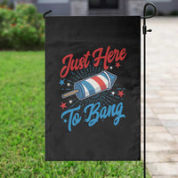 Funny Fireworks Just Here To Bang Garden Flag American Flag Firecracker Rocket - Wonder Print Shop