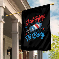 Funny Fireworks Just Here To Bang Garden Flag American Flag Firecracker Rocket - Wonder Print Shop