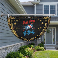 Funny Fireworks Just Here To Bang Patriotic Fan Flag American Flag Firecracker Rocket