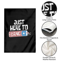 Funny Fireworks Just Here To Bang Garden Flag American Flag Firecracker - Wonder Print Shop