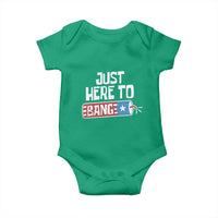 Funny Fireworks Just Here To Bang Baby Onesie American Flag Firecracker - Wonder Print Shop