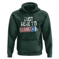 Funny Fireworks Just Here To Bang Hoodie American Flag Firecracker - Wonder Print Shop