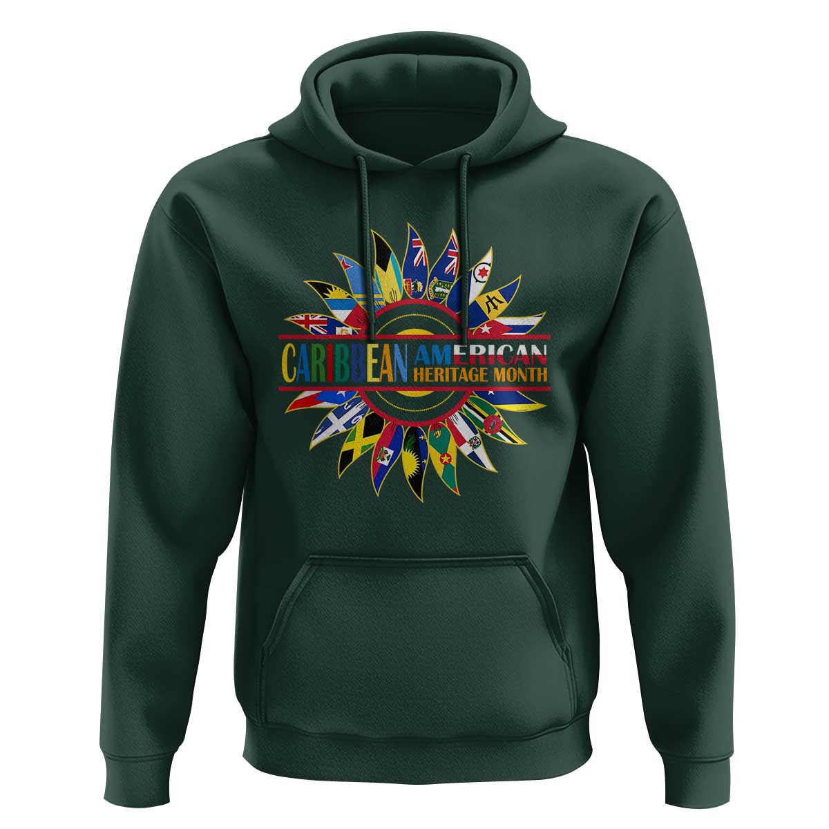 Funny Caribbean American Heritage Month Hoodie Flower