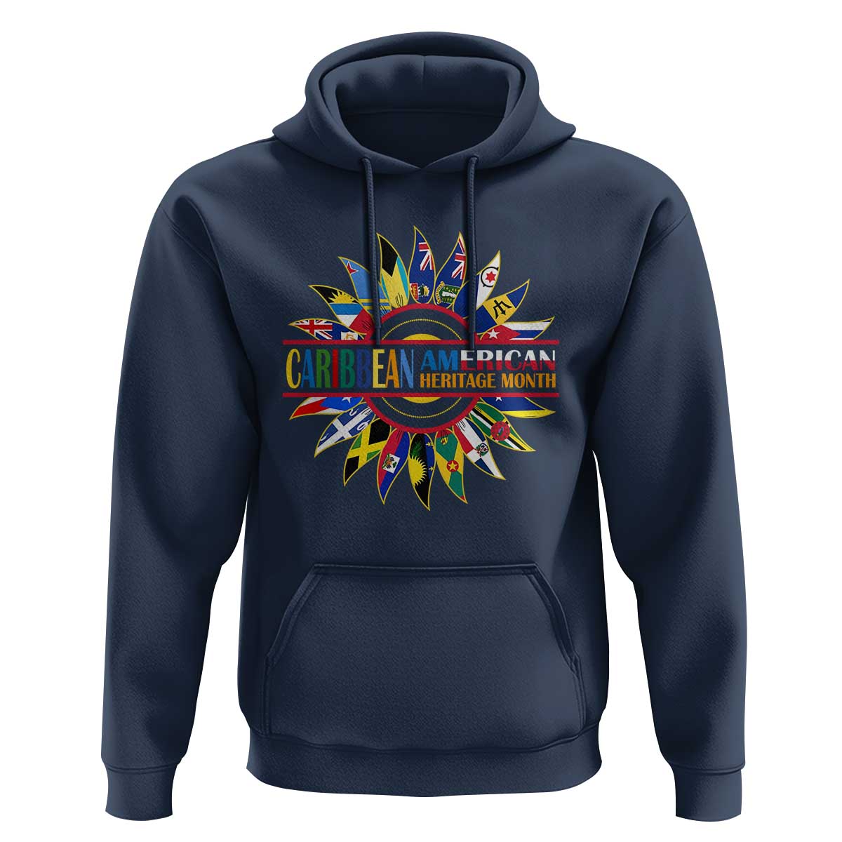 Funny Caribbean American Heritage Month Hoodie Flower